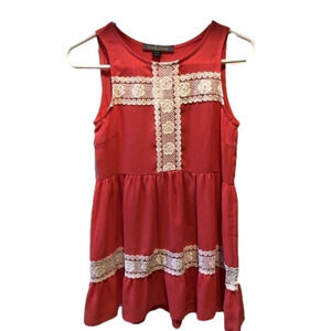 FINN & CLOVER sleeveless top. XS. Coral.